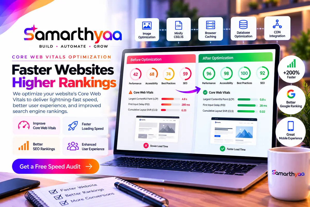 Core Web Vitals report showing improved website speed after optimization